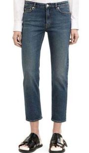 Acne Studios Row Straight Jeans Cropped Stretch Denim Blue Size 29