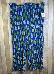 Target Sammy B Vintage Look Pleated Floral Wide Leg Pants with Ruffle Wa…