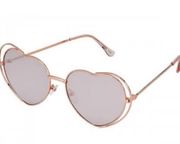 Heart shaped rose gold sunglasses