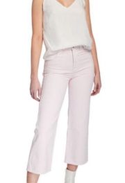 J Brand Joan Crop Wide Leg High Rise in Pandora Light Pink Jeans size 29