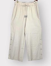 Who What Wear NWT Womens Ankle Jogger Wide Leg Pants sz L 32" Chunky Buttons