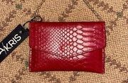 Ava And Kris red snake mini purse NWT
