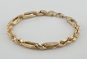 14K Real Gold Milano chain Bracelet | Gift | Gold Milano 5 mm  Bracelet |