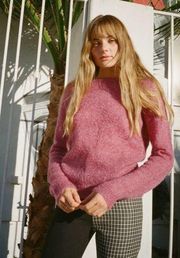 Simon Miller Tatum Mohair Blend Sweater in Ruby Pink