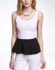 EXPRESS Color Block Peplum Tank