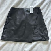 Scarlett Vegan Leather Wrap Mini Skirt/Skort