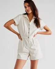 Lee Women’s Denim Romper Unionalls Bone Medium NWT