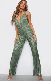 Green Metallic Jumpsuit