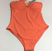 NWT Melissa Odabash St Tropez One Piece Sz 8 Coral