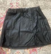 Leather mini skirt 