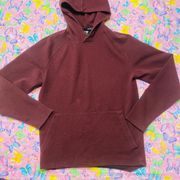 WOMENS INTELLIFRESH BURGUNDY WAFFLE MATERIAL ATHLETIC HOODIE