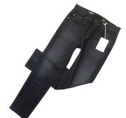 NWT Adriano Goldschmied AG Ex-Boyfriend Slim in Black Slouchy Slim Jeans 27