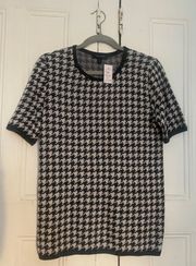 NWT Sparkle Houndstooth Top Size M