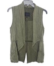 Sanctuary olive green vest lightweight size small EUC k