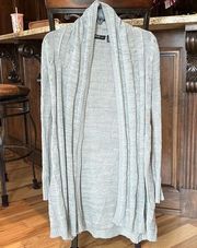 Comfy Cable Knit Sweater Gray Cardigan Love by Chesley Womens Small
