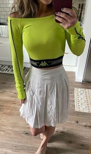 NWT Kappa X Shadow Hill Cropped Top acid green xs