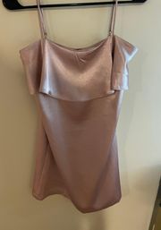 Pink slip dress