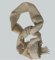 Banana Republic Scarf Lamb's Wool and Rabbit Hair in Ivory with Fringe