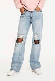 Ripped Blue Boyfriend Jeans