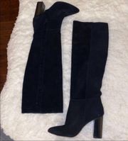 Joie Laisha Suede Boots Ruffle Detail Black 36