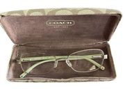 Coach Glases Tonie 125 Sand Design with Logo Case 706 Wire Lenses