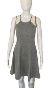 Ann Taylor LOFT Gray Fit & Flare Dress Size 0