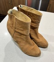 Tan Heeled Booties