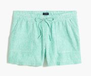 Factory Women’s XS Linen Green Seersucker Pull-On Shorts