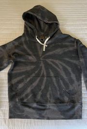 Hoodie Tie Dye Gray Black