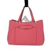 Steve Madden  Womens Faux Leather Double Handle Parker Tote Bag Pink One Size