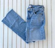 Forever 21 Light Blue Distressed Bootcut Style Jeans Size 25