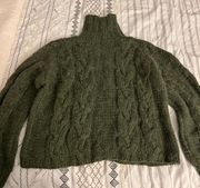 Cable Knit Turtleneck Sweater