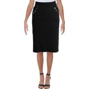 CARMEN MARC VALVO | Black Studded Pencil Skirt