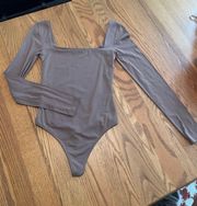 Square Neck Long Sleeve Body Suit