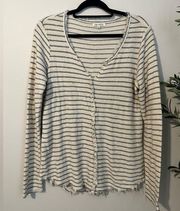 Rag Poets long sleeve tunic‎ sweater top stripped medium