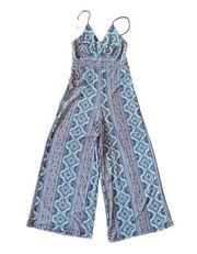 1207 Polly & Esther Stretchy Boho Jumpsuit Size Small