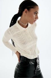 Zara Crocheted Polo Shirt