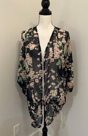 Floral Kimono Style Cover Shirt