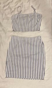 striped two piece set