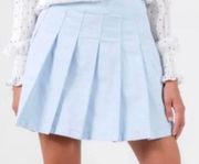 Light Blue Super Hi-Rise Stretch Pleated Mini Skirt Size 2 NWT!