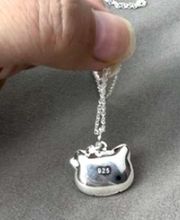 Hello Kitty Sanrio 925 stamped silver locket necklace