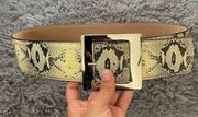 Ann Taylor leather snake print belt