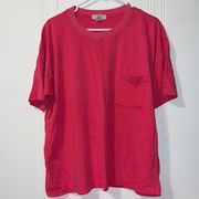 express oversized tee t-shirt pocket tee pink large cotton tee casual