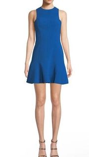 Likely Cordelia Ruffled Hem Cordelia Fit-and-Flare Mini Dress Blue