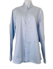 The Kooples fitted women’s blue‎ button down shirts size L