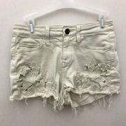 Daytrip Refined Capricorn High Rise Cream Shorts