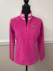 Half Zip Pink Fleece Pullover Jacket Size X-Small