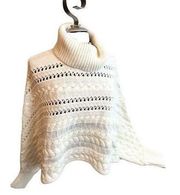 Akira size L/XL creme colored crocheted wrap poncho nwt