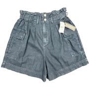 [BLANKNYC] Womens Cotton Blend Utility Denim High-Waist Shorts Size Medium NEW