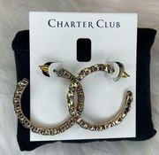 Charter Club Earrings with green accents